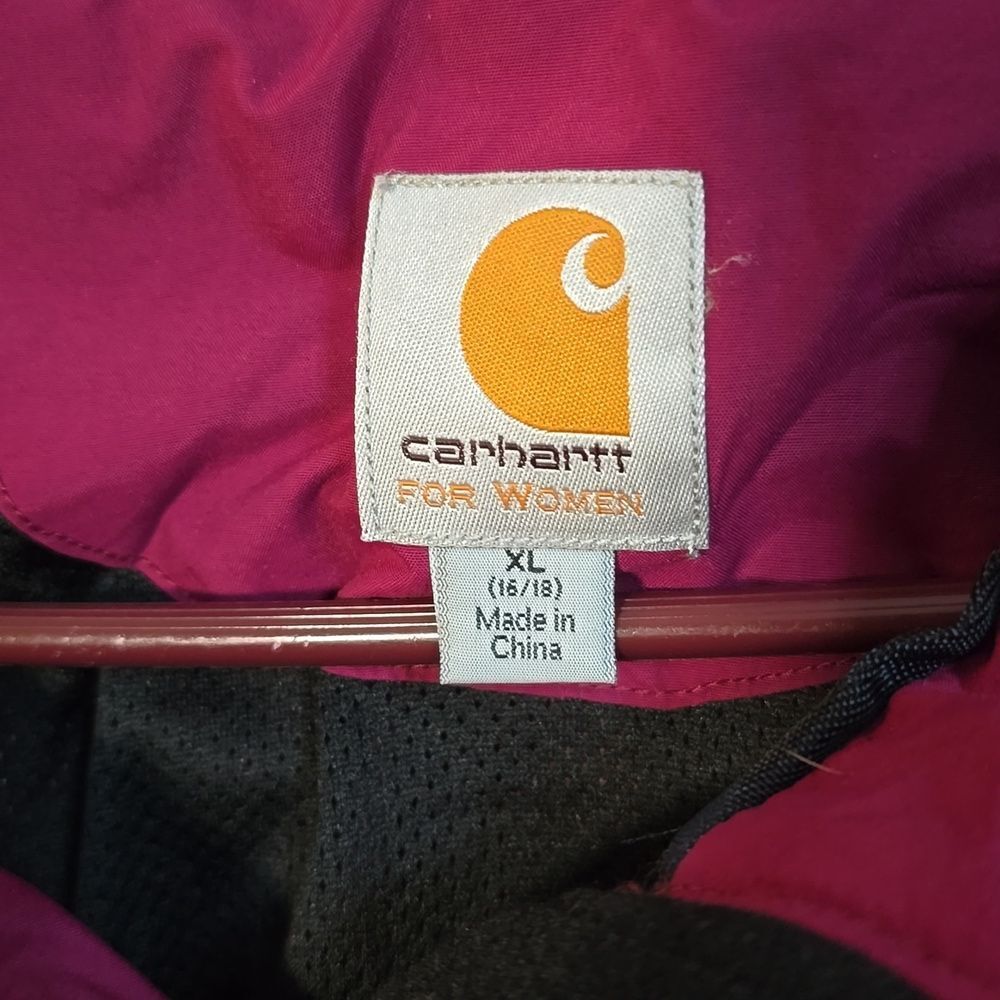 Carhartt Soft Shell Worked Burgundy Jacket - Picture 4 of 4
